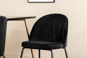 Rektangulär matgrupp Venture Home Svart Svart 6st - Møbler - Borde - Spisebordssæt