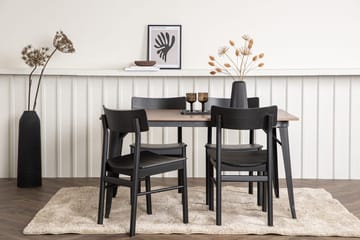 Rektangulär matgrupp Venture Home Svart Valnöt 4st - Møbler - Borde - Spisebordssæt
