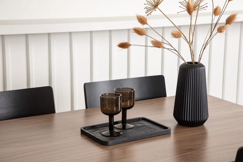 Rektangulär matgrupp Venture Home Svart Valnöt 4st - Møbler - Borde - Spisebordssæt