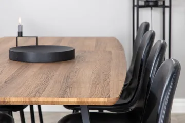Rektangulär matgrupp Venture Home Svart Valnöt 8st - Møbler - Borde - Spisebordssæt