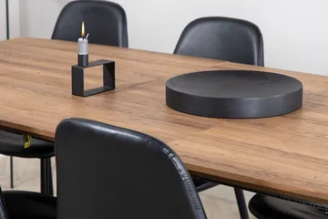 Rektangulär matgrupp Venture Home Svart Valnöt 8st - Møbler - Borde - Spisebordssæt
