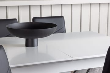 Rektangulär matgrupp Venture Home Svart Vit 4st - Møbler - Borde - Spisebordssæt