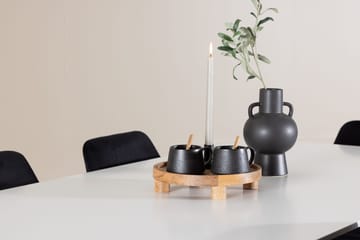 Rektangulär matgrupp Venture Home Svart Vit 6st - Møbler - Borde - Spisebordssæt