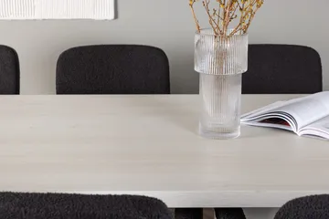 Rektangulär matgrupp Venture Home Svart Vit 6st - Møbler - Borde - Spisebordssæt