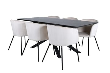 Sort - Svart, beige