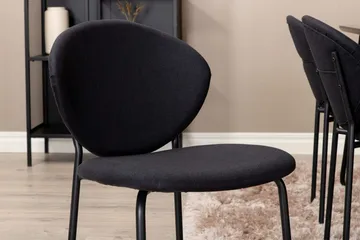 Rektangulär matgrupp Venture Home Svart - Møbler - Borde - Spisebordssæt