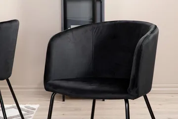 Rektangulär matgrupp Venture Home Svart - Møbler - Borde - Spisebordssæt
