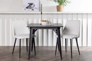 Rektangulär matgrupp Venture Home Vit Svart 2st - Møbler - Borde - Spisebordssæt