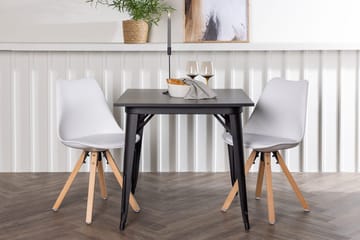 Rektangulär matgrupp Venture Home Vit Svart 2st - Møbler - Borde - Spisebordssæt