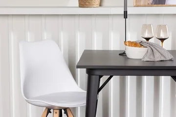 Rektangulär matgrupp Venture Home Vit Svart 2st - Møbler - Borde - Spisebordssæt