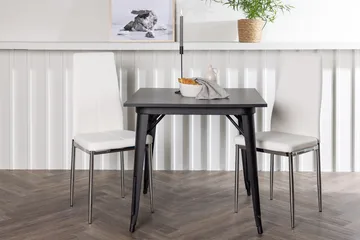 Rektangulär matgrupp Venture Home Vit Svart 2st - Møbler - Borde - Spisebordssæt