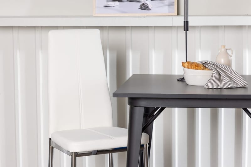 Rektangulär matgrupp Venture Home Vit Svart 2st - Møbler - Borde - Spisebordssæt
