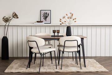 Rektangulär matgrupp Venture Home Vit Valnöt 4st - Møbler - Borde - Spisebordssæt
