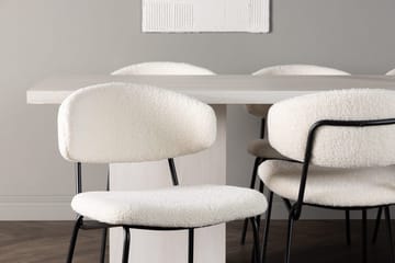 Rektangulär matgrupp Venture Home Vit Vit 6st - Møbler - Borde - Spisebordssæt
