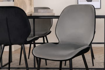 Rektangulær spisegruppe Venture Home Leif, Emma - lysegrå - Møbler - Borde - Spisebordssæt