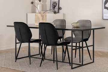 Rektangulær spisegruppe Venture Home Leif, Emma - lysegrå - Møbler - Borde - Spisebordssæt