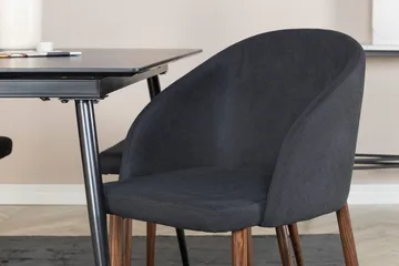 Rektangulær spisegruppe Venture Home Silar,Arch - sort - Møbler - Borde - Spisebordssæt