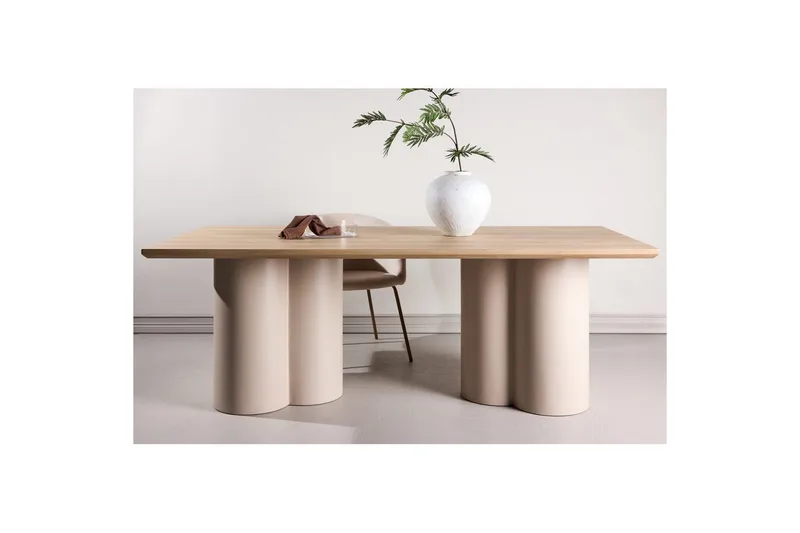 Rektangulært spisebord Olivia - Beige, 210x100x75 - Møbler - Borde - Spisebord og køkkenbord