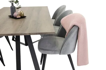 Rektangulært spisebordssæt Venture Home Marina, Velvet Natur - Møbler - Borde - Spisebordssæt