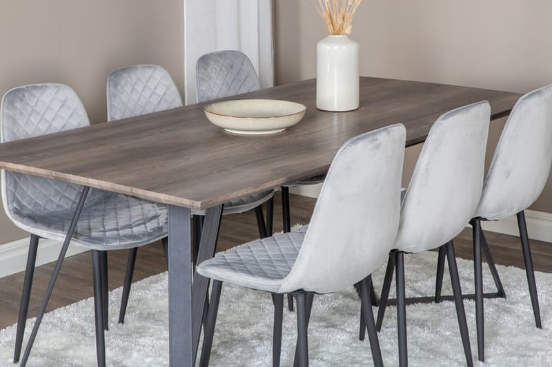 Rektangulært spisebordssæt Venture Home Marina, Polar Natur 6 stk. - Møbler - Borde - Spisebordssæt