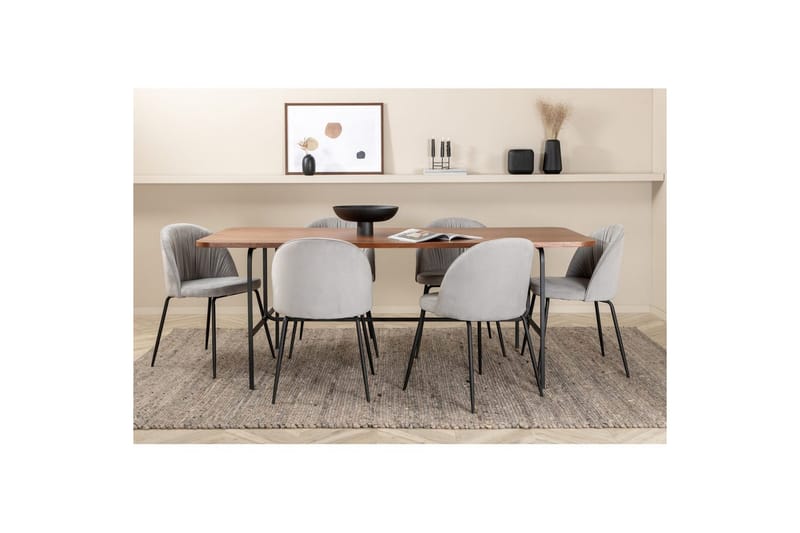 Rektangulært spisestuesæt Uno, Wrinkles - Møbler - Borde - Spisebordssæt