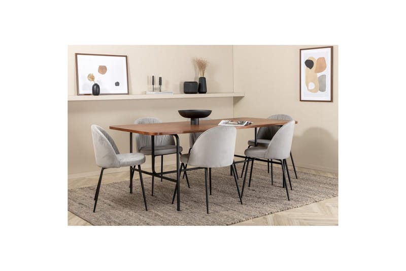 Rektangulært spisestuesæt Uno, Wrinkles - Møbler - Borde - Spisebordssæt