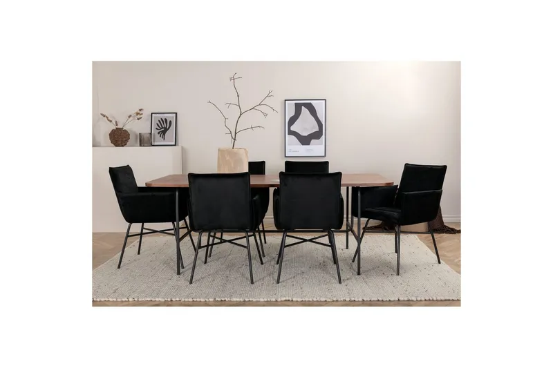 Rektangulært spisestuesæt Uno, Petra - Møbler - Borde - Spisebordssæt