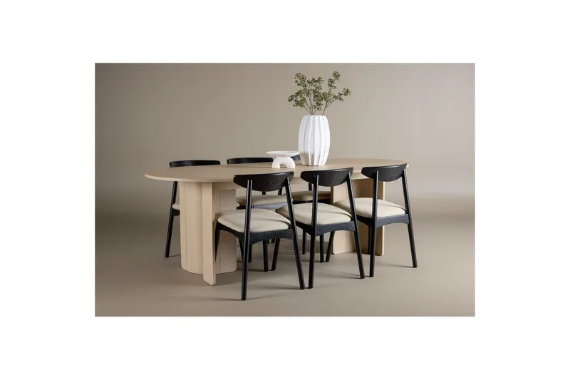 Rektangulært spisestuesæt Ven, Tyresö - Beige - Møbler - Borde - Spisebordssæt