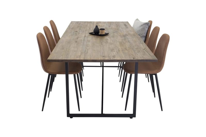 Rektangulært spisestuesæt Padang, Polar - 6 - Møbler - Borde - Spisebordssæt