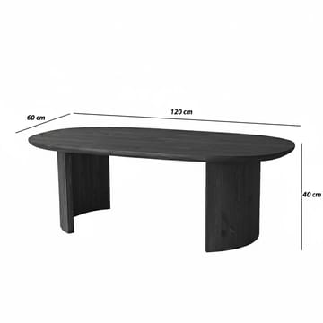 Renvik Sofabord 120x40x60 cm - Antracit - Møbler - Borde - Sofabord