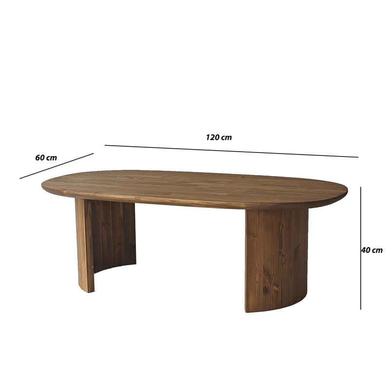 Renvik Sofabord 120x40x60 cm - Valnød - Møbler - Borde - Sofabord