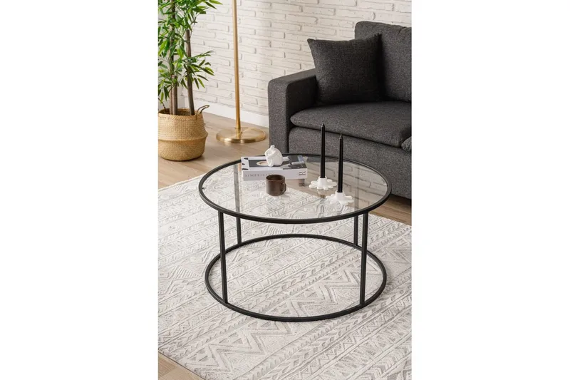 Retzow Sofabord 80 cm - Sort - Møbler - Borde - Sofabord