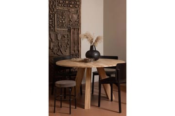 Rhonda Rundt Spisebord 129 cm med Egetræsplade - Beige - Møbler - Borde - Spisebord og køkkenbord
