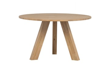 Rhonda Rundt Spisebord 129 cm med Egetræsplade - Beige - Møbler - Borde - Spisebord og køkkenbord