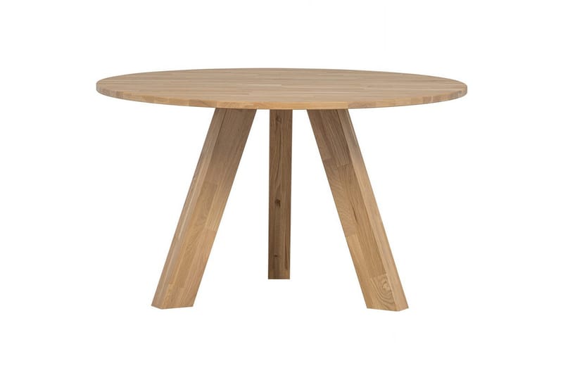 Rhonda Rundt Spisebord 129 cm med Egetræsplade - Beige - Møbler - Borde - Spisebord og køkkenbord