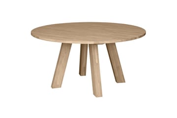Rhonda Rundt Spisebord 150 cm med Egetræsplade - Beige - Møbler - Borde - Spisebord og køkkenbord