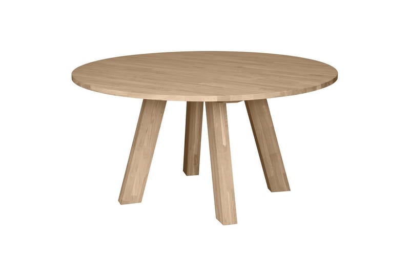 Rhonda Rundt Spisebord 150 cm med Egetræsplade, Beige
