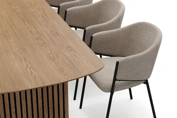 Richeto spisebord 180 cm med 6 Filip spisestole - Eiq - Møbler - Borde - Spisebordssæt