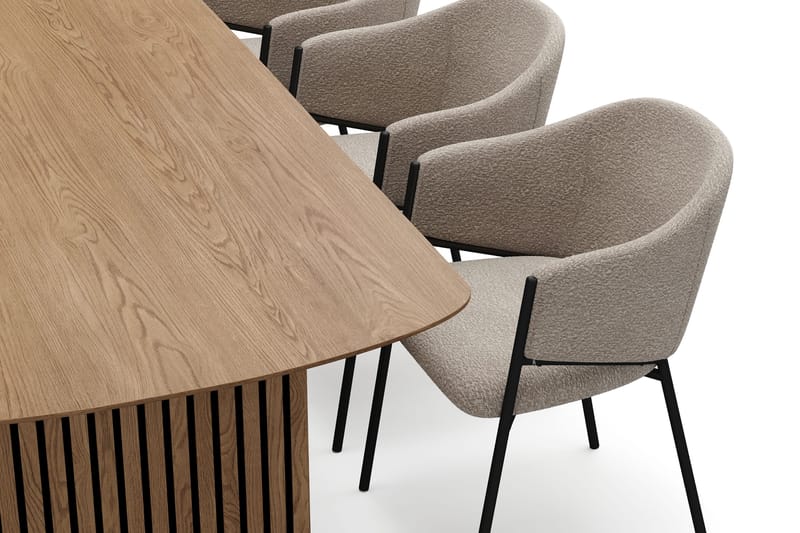 Richeto spisebord 180 cm med 6 Filip spisestole - Eiq - Møbler - Borde - Spisebordssæt