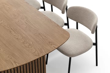 Richeto spisebord 180 cm med 6 Lucy spisestole - Eg - Møbler - Borde - Spisebordssæt