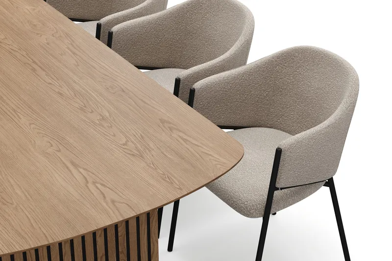 Richeto spisebord 210 cm med 6 Filip spisestole - Eiq - Møbler - Borde - Spisebordssæt