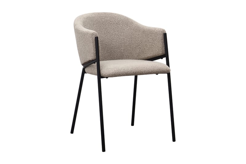 Richeto Spisebord 210 cm med 6 Filip Spisestole - Naturlig finish / Taupe Bouclé - Møbler - Borde - Spisebordssæt