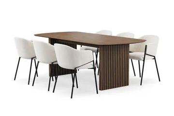 Richeto spisebord 210 cm med 6 Filip spisestole