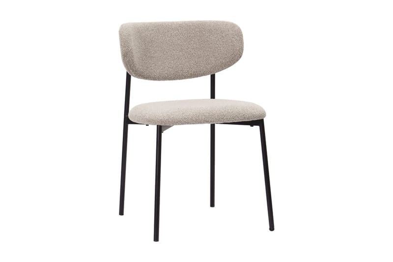 Richeto Spisebord 210 cm med 6 Lucy Spisestole - Røget eg / Greige Bouclé - Møbler - Borde - Spisebordssæt