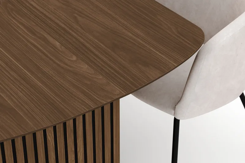 Richeto Spisebord 240 cm med 6 Berit Stole - Natur - Møbler - Borde - Spisebordssæt