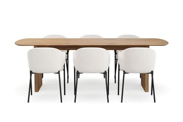 Richeto spisebord 240 cm med 6 Filip spisestole - Eiq - Møbler - Borde - Spisebordssæt