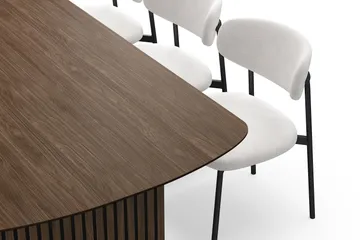 Richeto spisebord 240 cm med 6 Lucy spisestole - Røget eg - Møbler - Borde - Spisebordssæt