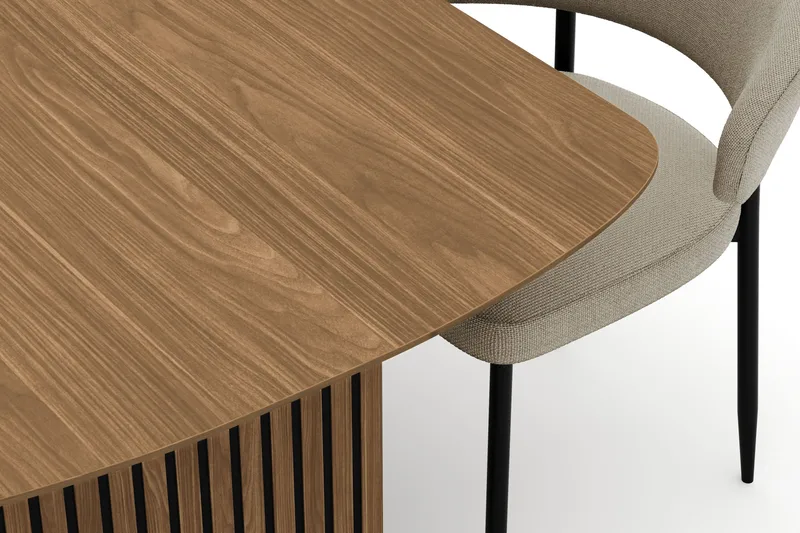 Richeto Spisebord 240 cm med 6 Sawako Stole - Natur - Møbler - Borde - Spisebordssæt