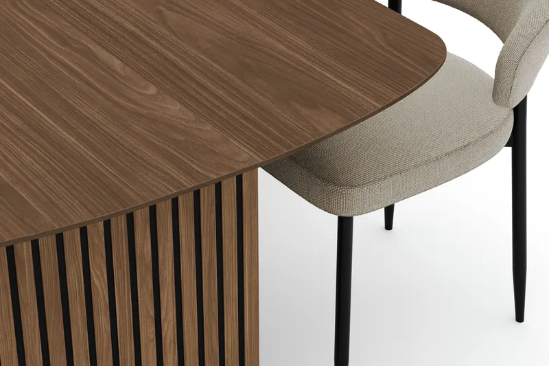 Richeto spisebord 240 cm med 6 Sawako stole - Røget eg - Møbler - Borde - Spisebordssæt