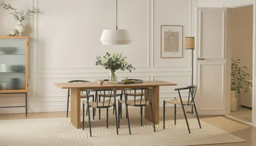 Richeto spisebord 240 cm med 6 Winston spisestole - Eg - Møbler - Borde - Spisebordssæt
